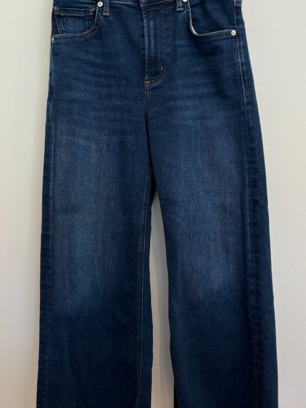 Citizens of Humanity Lyra Wide-Leg Raw Hem Crop Jeans - 27 - Picture 3 of 8
